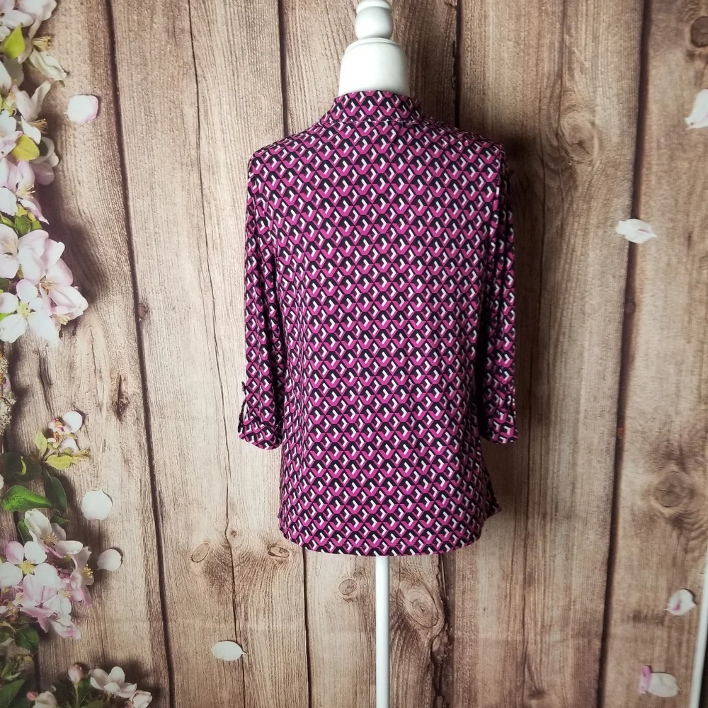Tommy Hilfiger half zip 3/4 sleeves top size S/P - Picture 4 of 8